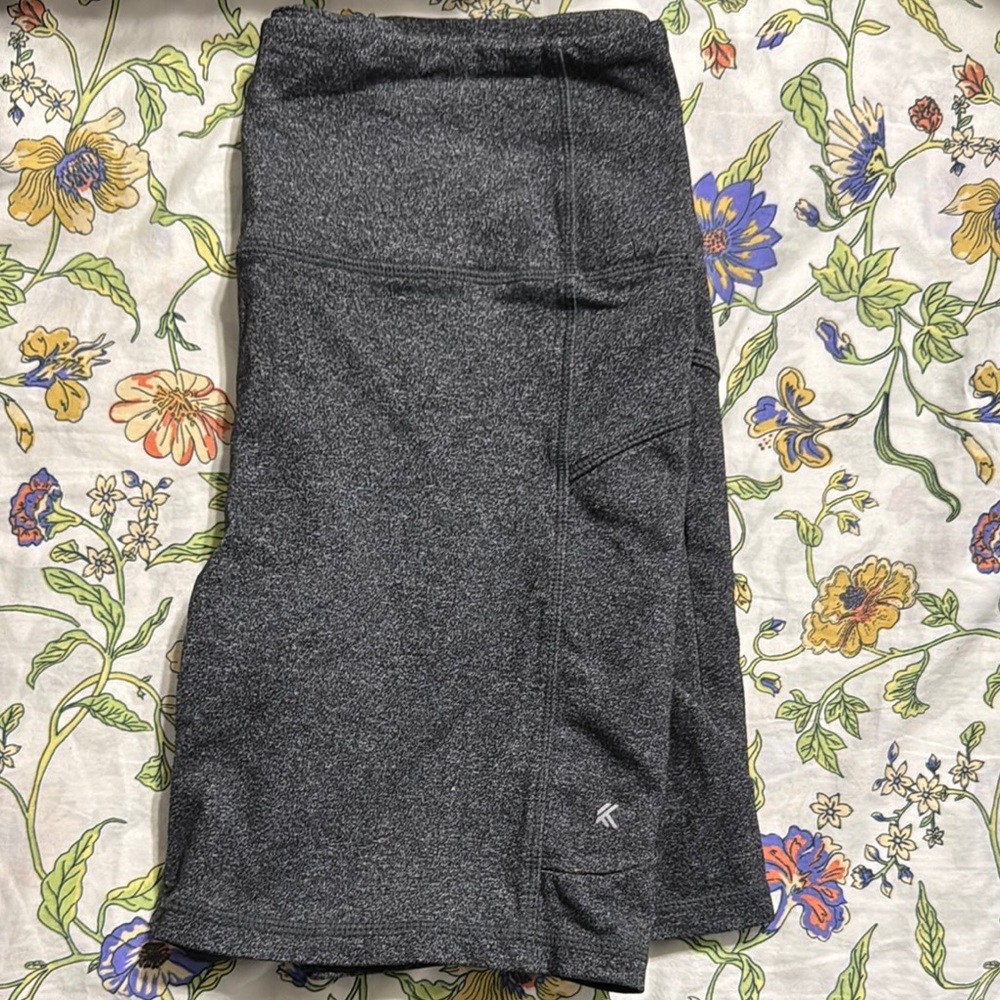 Gray Midi Wrap Bike Shorts Casual